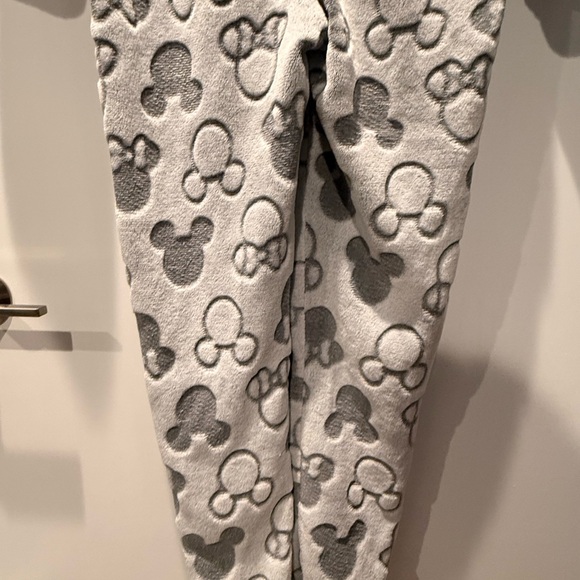 Disney Gray Adult One Piece Pajama Loungewear with Mickey and Minnie Mouse - Picture 6 of 6